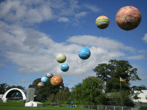 Inflatable planets installation in Ireland