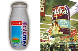 Mini bouteille Actimel gonflable